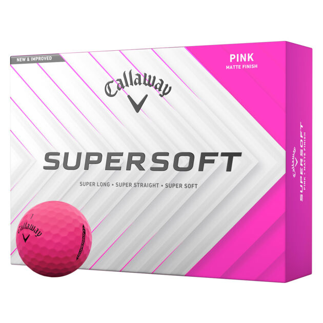 Мячи для гольфа Callaway Supersoft Pink (12 штук)