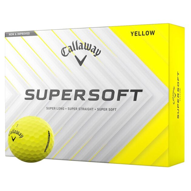 Мячи для гольфа Callaway Supersoft Yellow (12 штук)