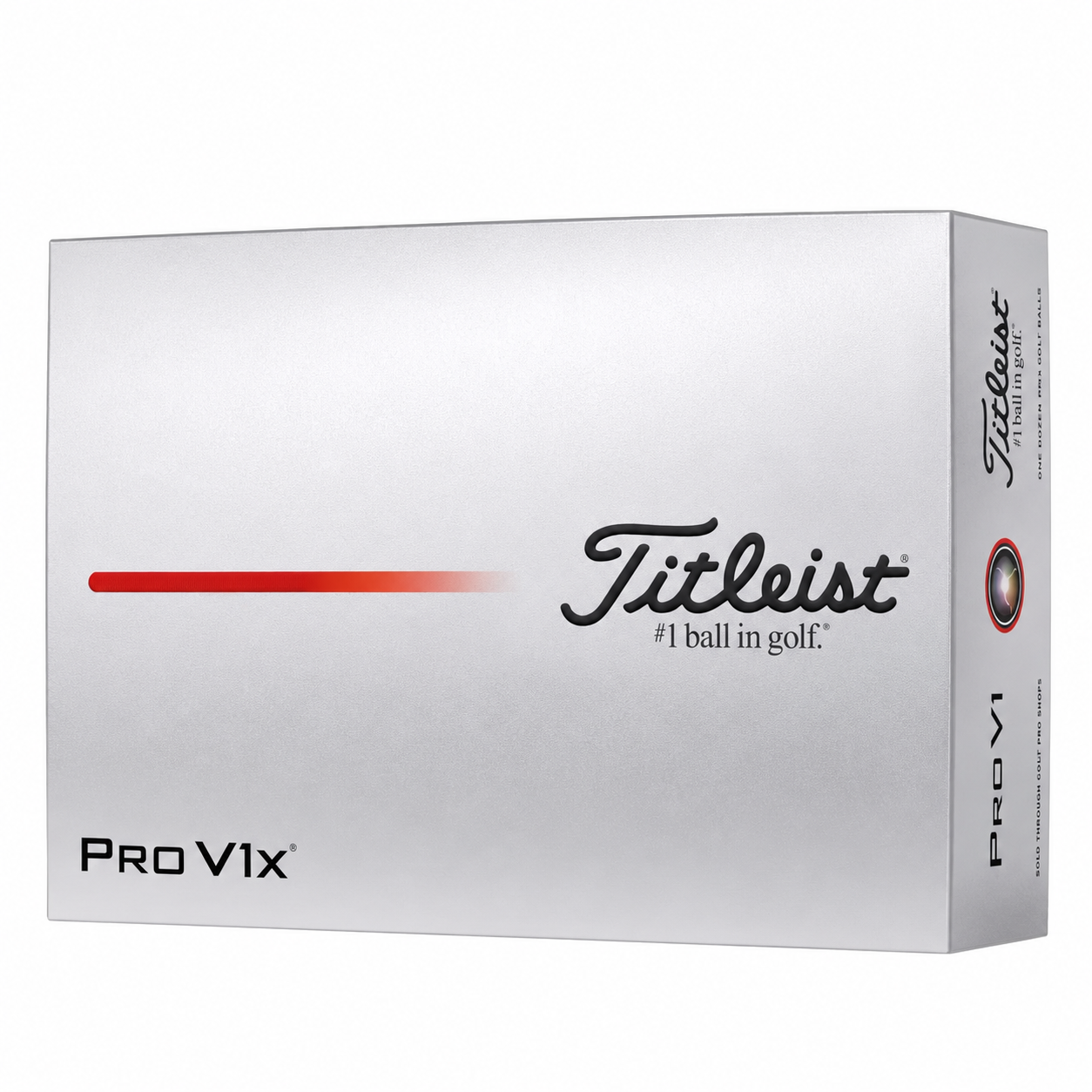 Дюжина белых мячей для гольфа Titleist Pro V1х в оригинальной упаковке