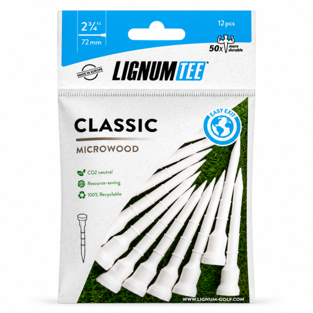 Ти для гольфа Lignum Classic белые, 72 мм