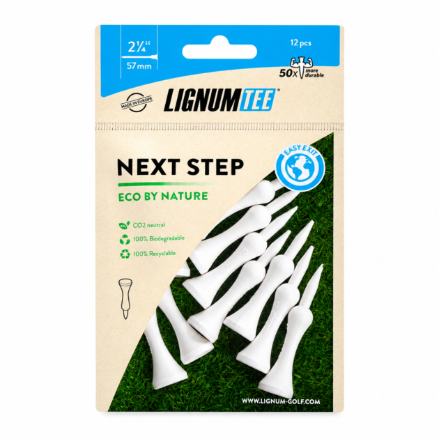 Ти для гольфа Lignum Next Step белые, 57 мм