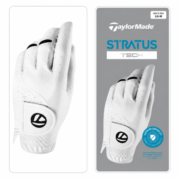 Мужская всепогодная перчатка для гольфа TaylorMade Stratus Tech на левую руку, размер M