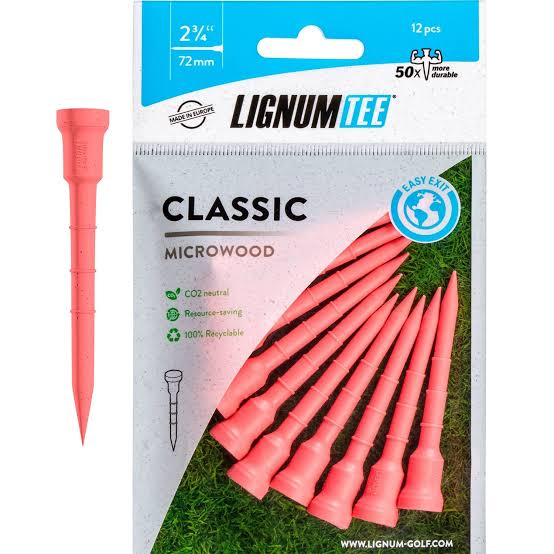 Ти для гольфа Lignum Classic Flying Pink, 72 мм