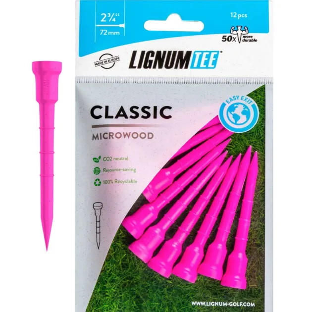 Ти для гольфа Lignum Classic Punchy Pink, 72 мм